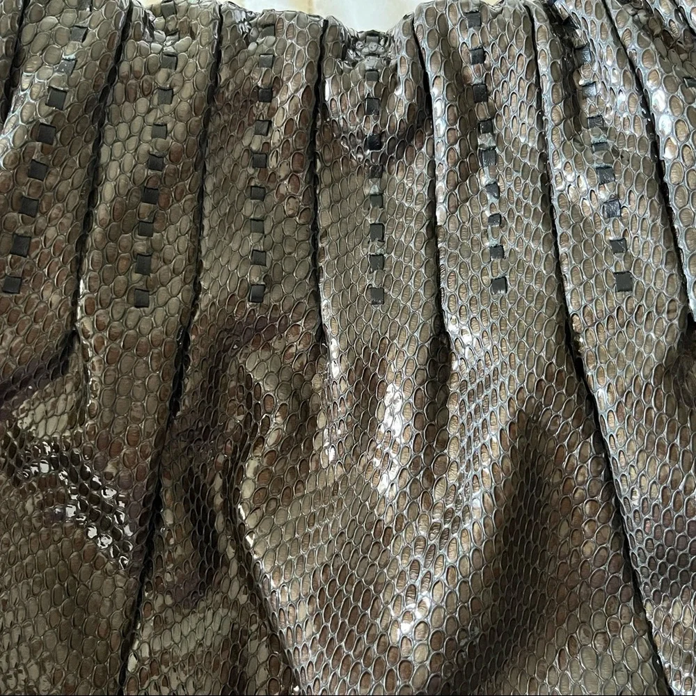 Brighton Patent Leather Mock Snake Skin Bag
